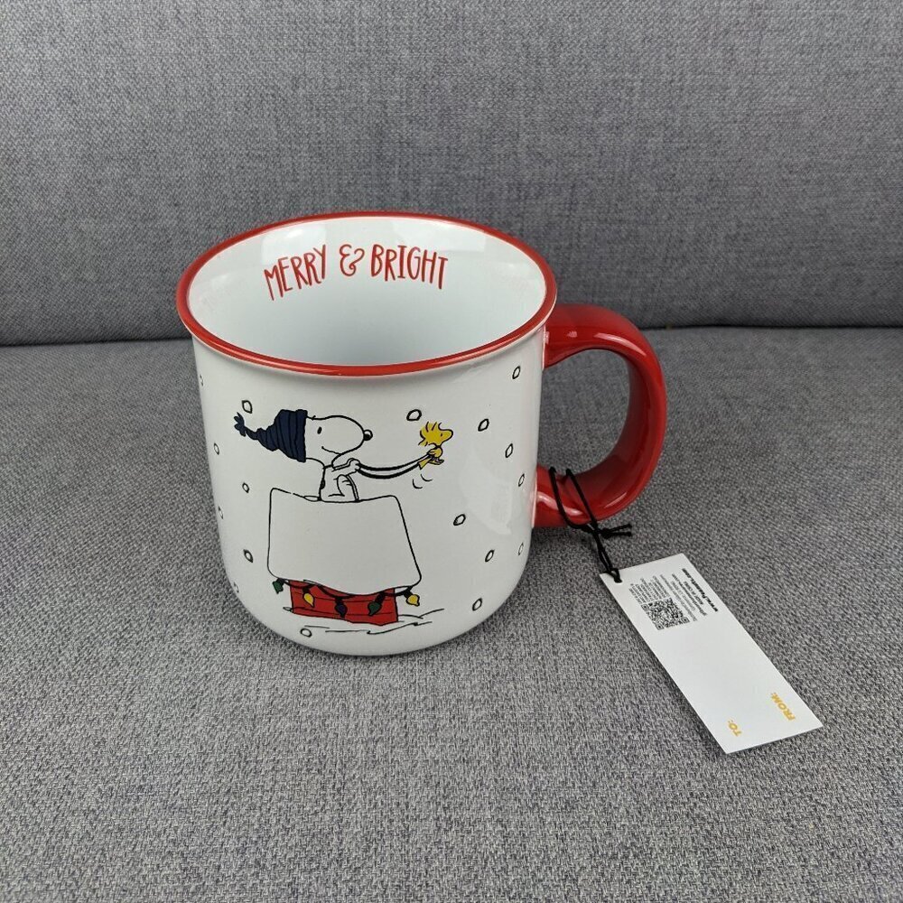 Peanuts Snoopy Merry & Bright Christmas Winter Mug